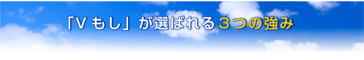 「Vもし」が選ばれる3つの強み